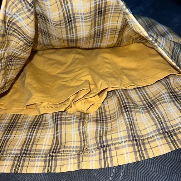 TRUCE Yellow Plaid Girls’ Skirt - Picture 3 of 6